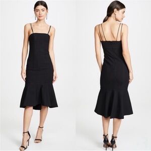 Cinq à Sept Salina Black Dress with Spaghetti Straps. Size 8